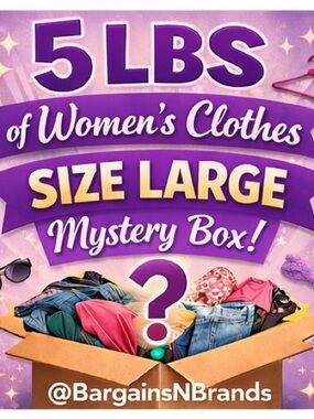 Reseller Mystery 5 Pound Box Women's Size Large Clothes Great Brands